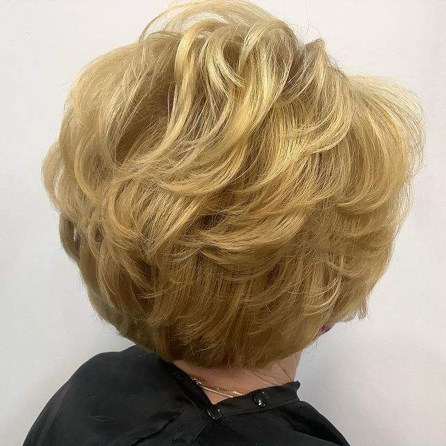 Curly blow dry short hair best sale